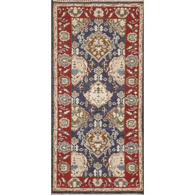 Tapis traditionnel indien en laine fait à la main 3 x 6