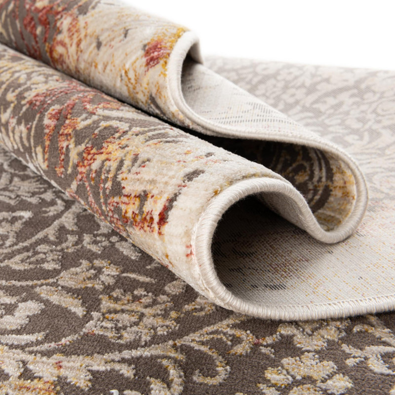Tapis de couloir contemporain gris Antwanett, Tapis de couloir 2 pi x 8 pi