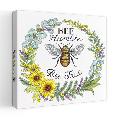 Bee Humble ~ Bee True Contemporary Floral Wreath Nature-Inspired Art Floral Art