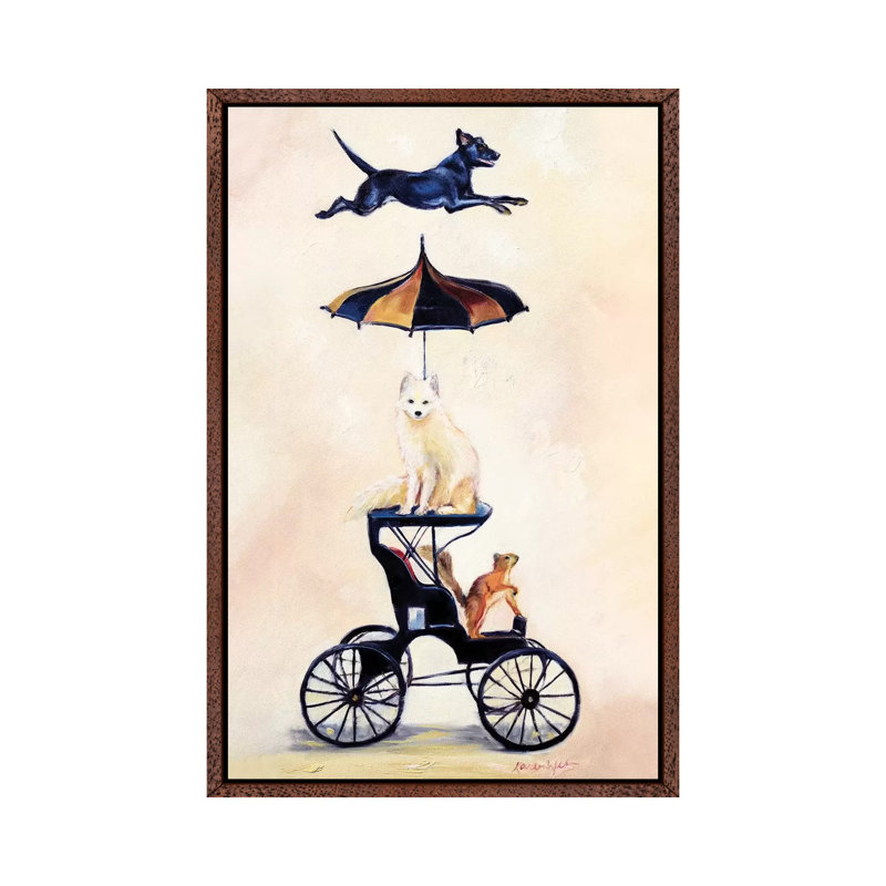 Driving My Dreams by Karen Weber - Painting on Canvas, Classic Brown Wood Framed, 66.04 cm H x 45.72 cm W