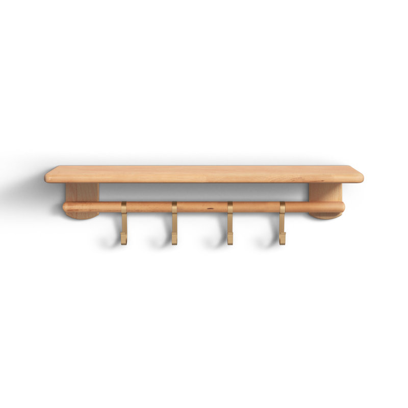 Faustina Floating Shelf with Hooks