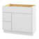 36" W Birch Plywood Freestanding Single Base 2 Drawers Storage Cabinet with Soft Close Door