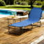 Méridiennes de patio réglables, chaise longue de piscine portative en acier moderne