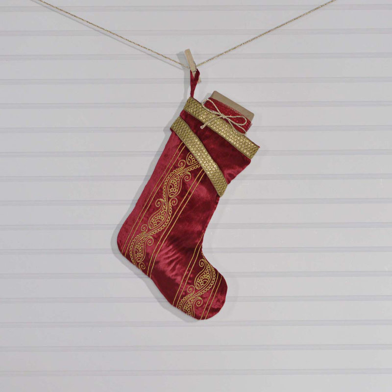 Chaussette de Noël festive, H 11 po x l 15 po