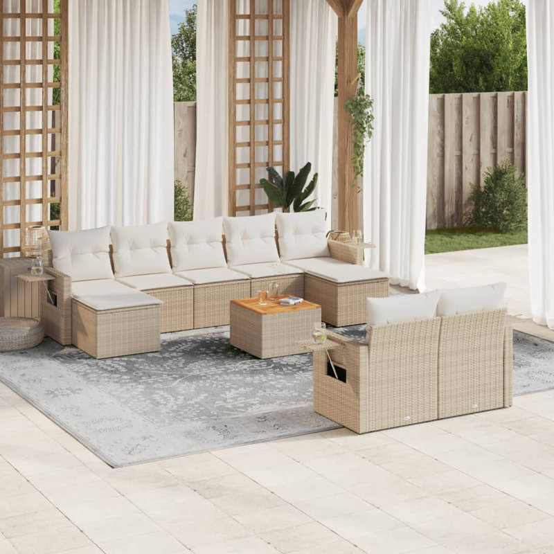  Garden Sofa Set Beige