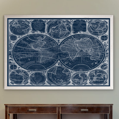 «World Globes Blueprint» par Paul Cezanne - Peinture encadrée