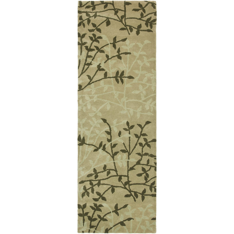 Avayah Soho Hand Tufted Wool And Viscose Floral Rug, Runner 2'6" x 8'