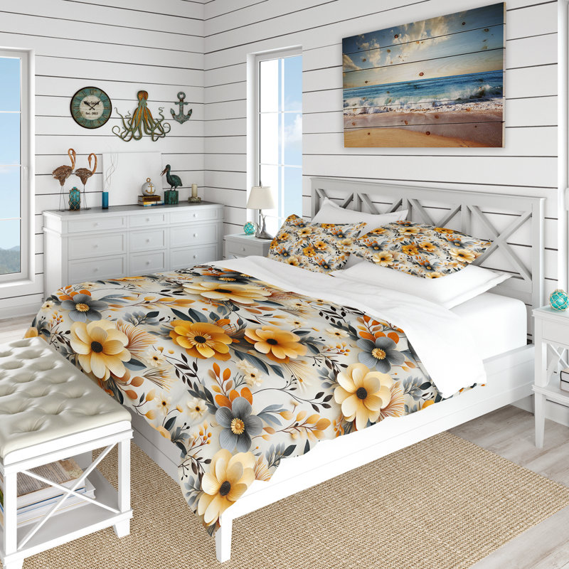 Ensemble de housse de couette Gray, Housse de couette simple + 1 taie décorative stan