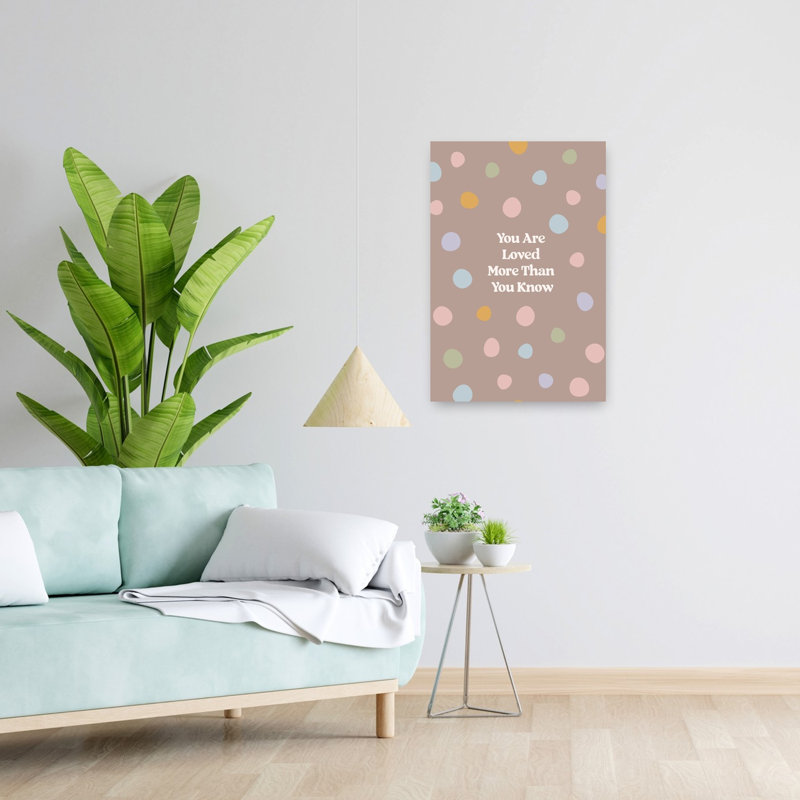«You Are Loved Dots», reproduction d'art murale contemporaine abstraite, 24" H x 16" W