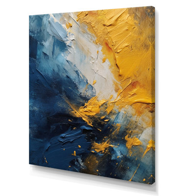 Blue And Yellow Intuitive Expressions II On Canvas Print