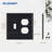 2 Gang Midsize 1-Toggle/1-Duplex Wall Plate, White (10 Pack)-67661057