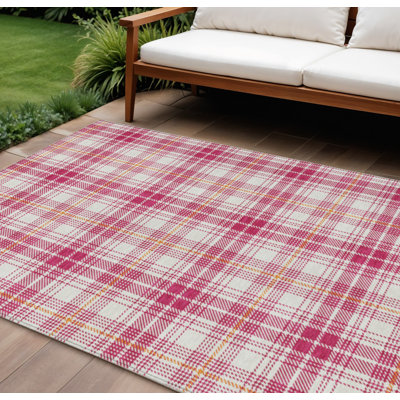 Tapis intérieur lavable à carreaux ivoire 9 'x 12' ivoire