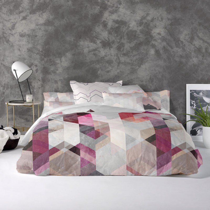 Amillie Cotton Geometric Shapes Duvet Cover, 220 x 240cm Duvet Cover