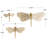 Aluminum Metal Dragonfly Gold Wall Decor with Spotted Cutout Wings Set