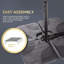 Haque 120'' Cantilever Umbrella with Crank Lift , Counter Weights Included-1679537404