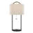 Lehn 28" Contemporary Metal Table Lamp with Wireless Charging in Oil Bronze and Natural Linen Shade - Set of 2