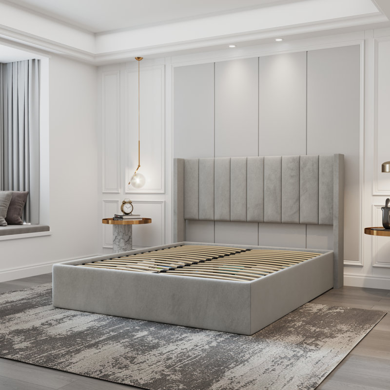 Raimi Upholstered Storage Bed with Hydraulic Lift