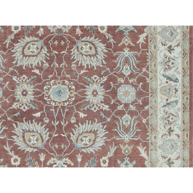 Tapis rouge noué à la main de haute qualité