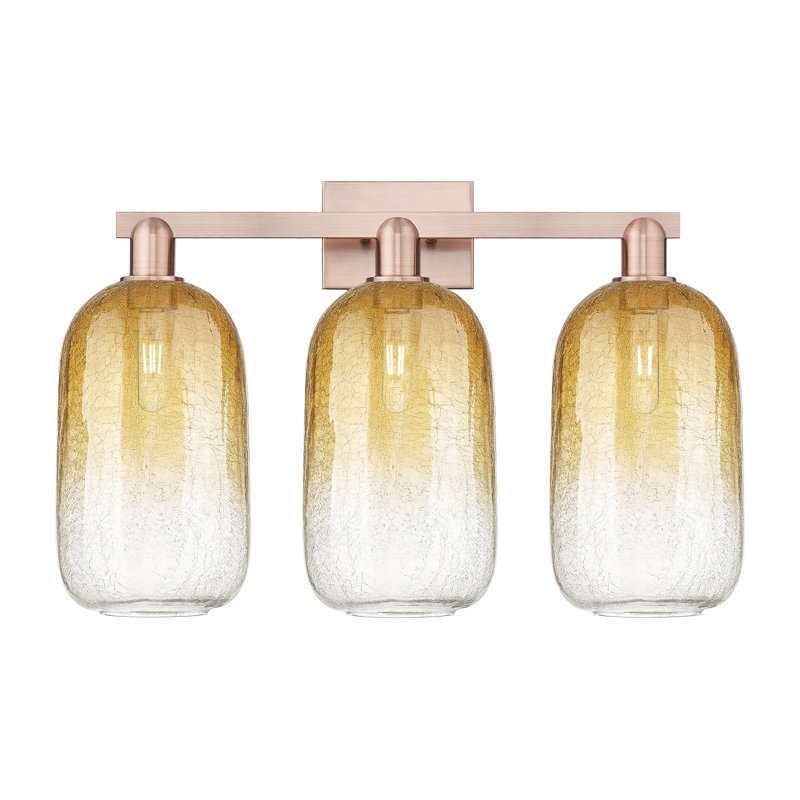 Brookhaven Cloche 3 - Light Vanity Light, Blue/Antique Brass