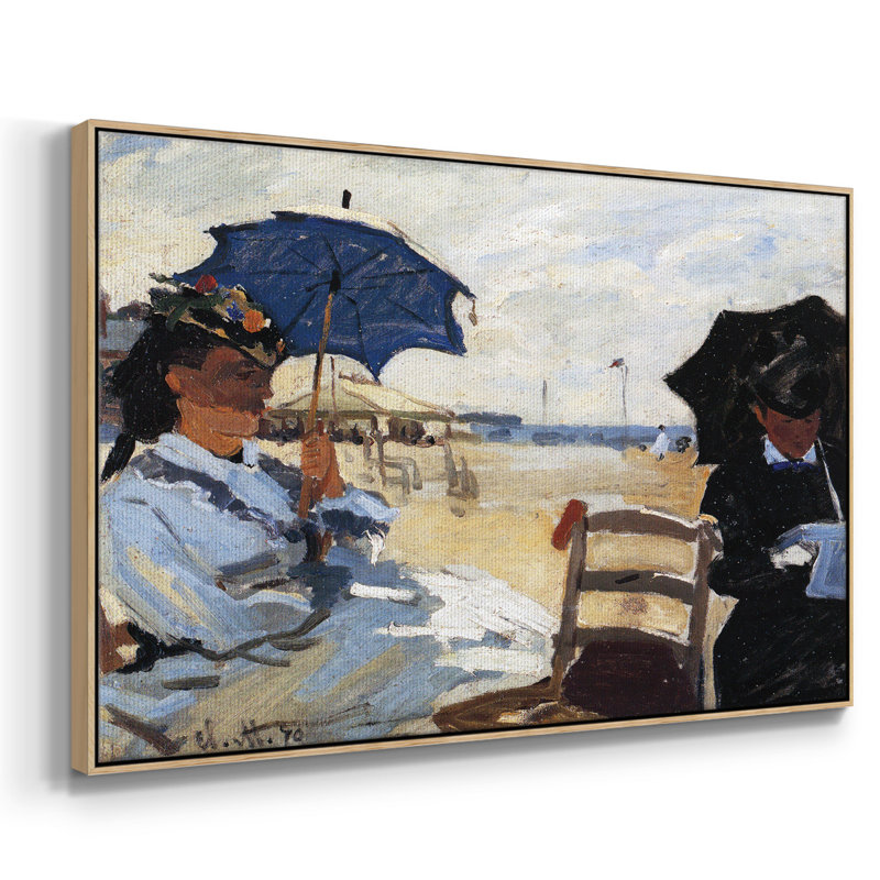 Monet, reproduction d'art encadrée sur toile par Claude Monet, H 27 po x l 41 po x P 2 po, Naturel