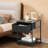 Nightstand with Fabric Storage Drawer and Open Shelf, Small End Side Table Bedside Table for Home Bedroom-94387135