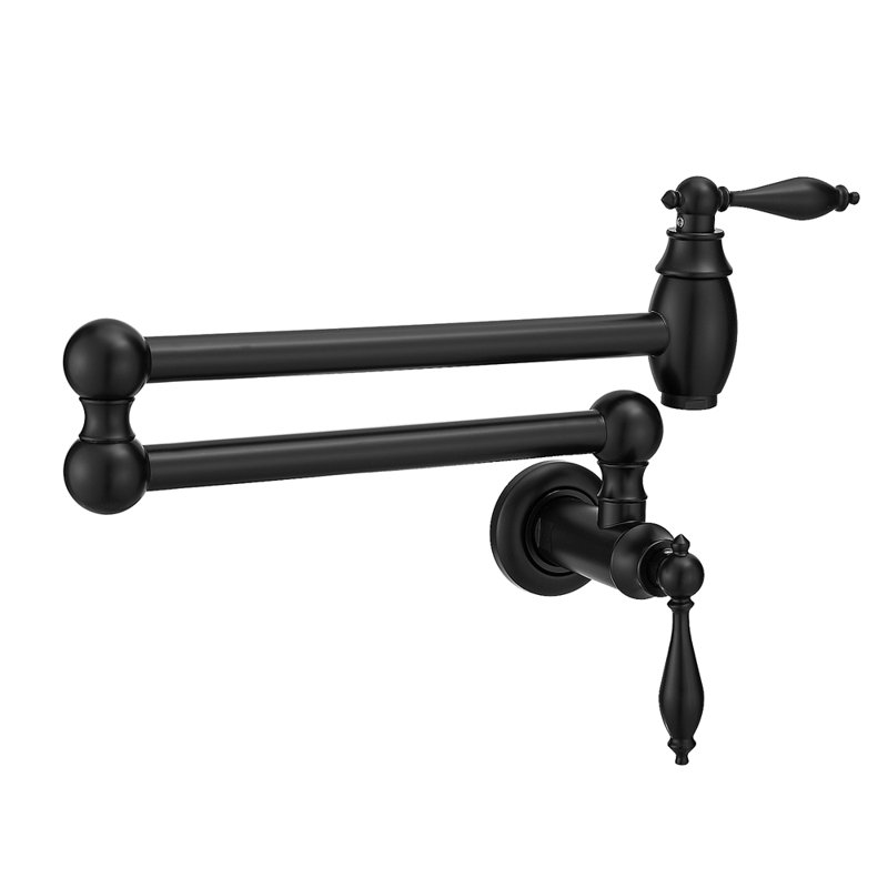 Pot Filler,Wall Mount Commercial Pot Filler Faucet,Brass Material Kitchen Folding Faucet,Coffee Machine Faucet With Stretchable Double Joint Swing Arms,Style A,
