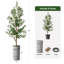 Arbre artificiel dans un pot de fleurs moderne, décoration d'arbre en soie d'olivier artificiel (pot et arbre)-424482374-407143830