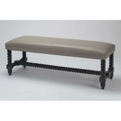 Mcclinton Genuine Leather Upholstered Bench