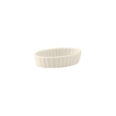 Tuxton Eggshell Oval Ceramic 24 Piece Crème Brulee Dish Bakeware Set
