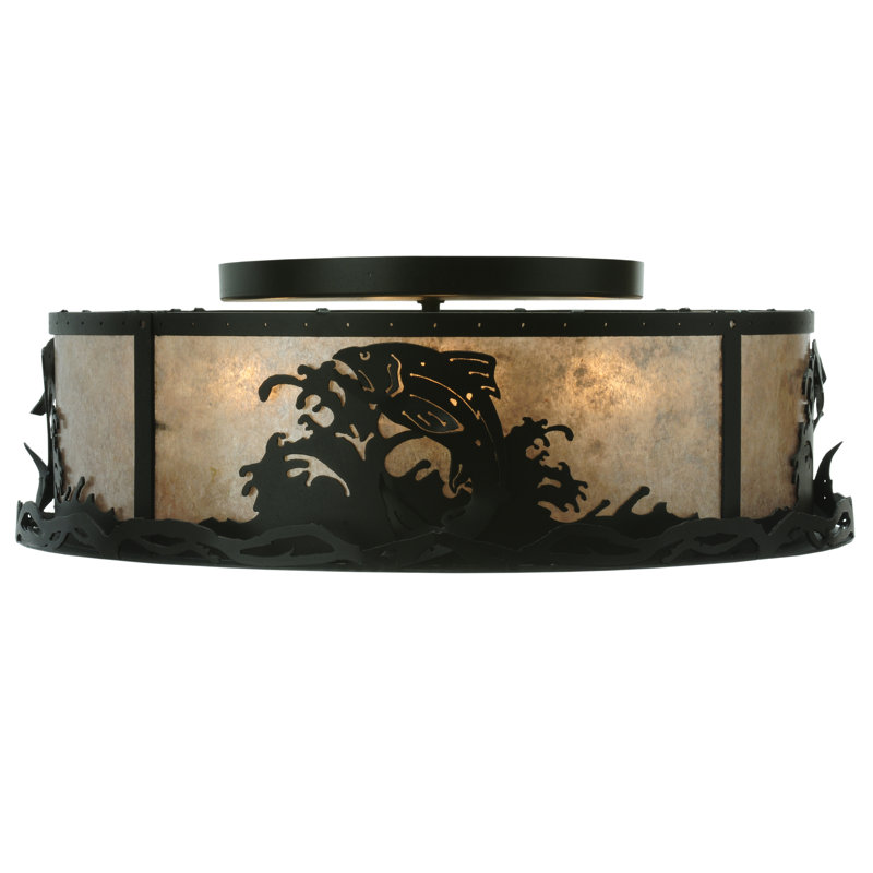 Rustic Lodge 4 - Light Flush Mount