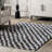 Dominique Abstract Checkered Fringe Area Rug-97818537