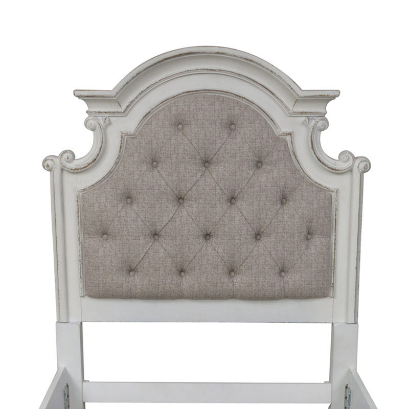 Tête de lit simple tapissier Colchester - blanc antique, Lit simple, Blanc cassé