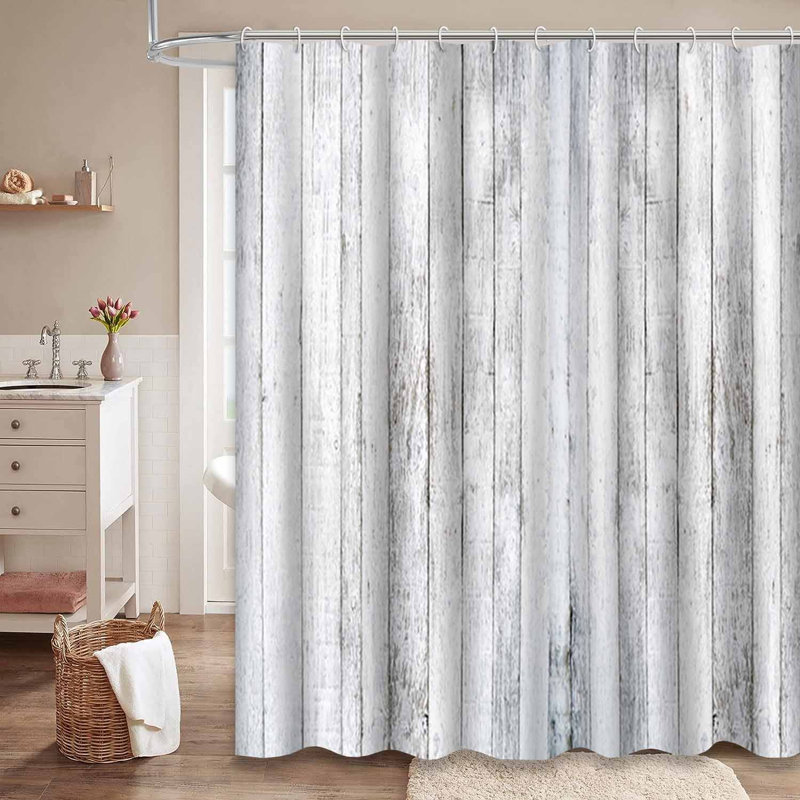 Panneau de bois blanc vieilli gris rustique gris vieux bois noir avec 12 crochets, L 72 po x l 78 po