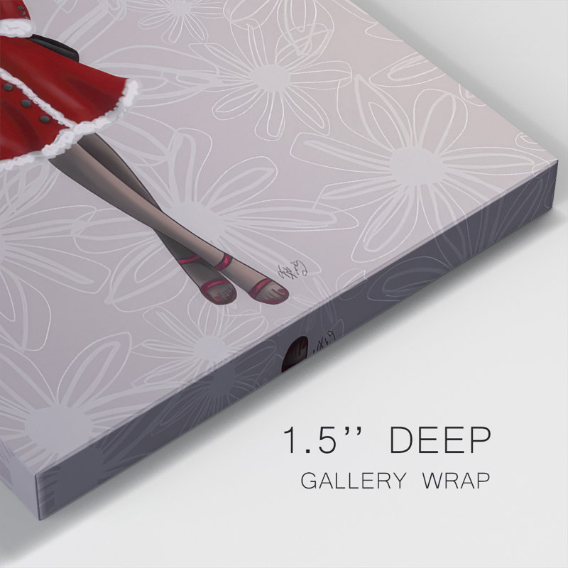 Christmas Christmas Fashion Bunny sur toile, H 12 po x l 8 po x P 1,5 po