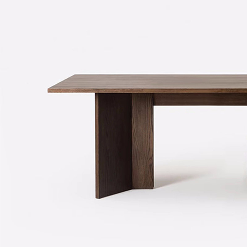 Table de salle à manger en chêne, Tanné, H 29,53 po x L 70,87 po x l 31,5 po
