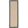 Nannette Handmade Light Beige Berber with Black Cotton Border  Area Rug