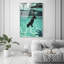 Oliver Gal Panther Swim Animals - Framed Acrylic Glass Wall Art-1387683348-1387683357