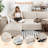143" U Shaped Cloud Modular Sofa With 2 Ottomans-522017276