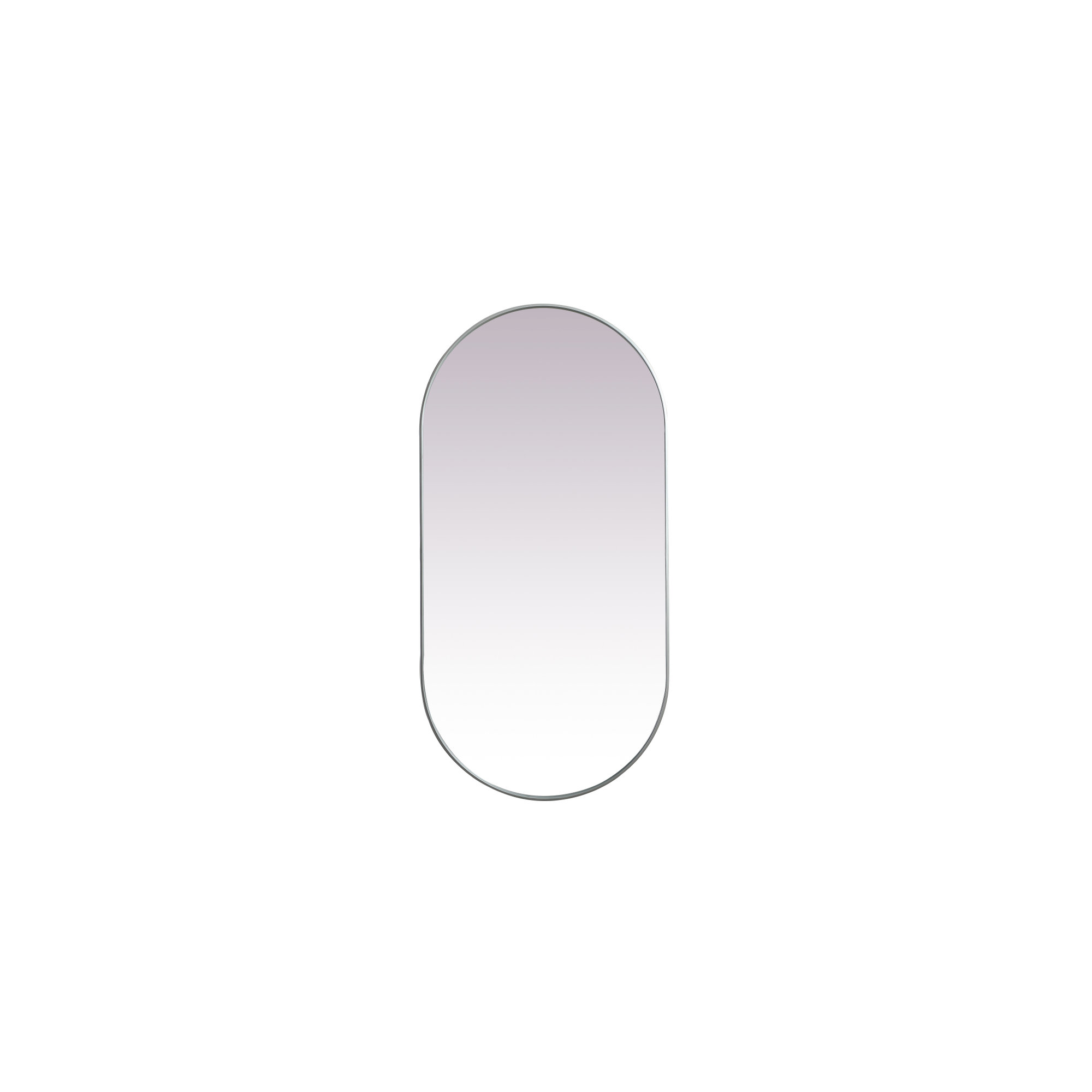 Elington Metal Oval Mirror, Silver, 72"  x 36" 