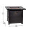 Table de foyer d'extérieur au propane en acier avec couvercle Marilyn H 24,75 po x l 28,5 po