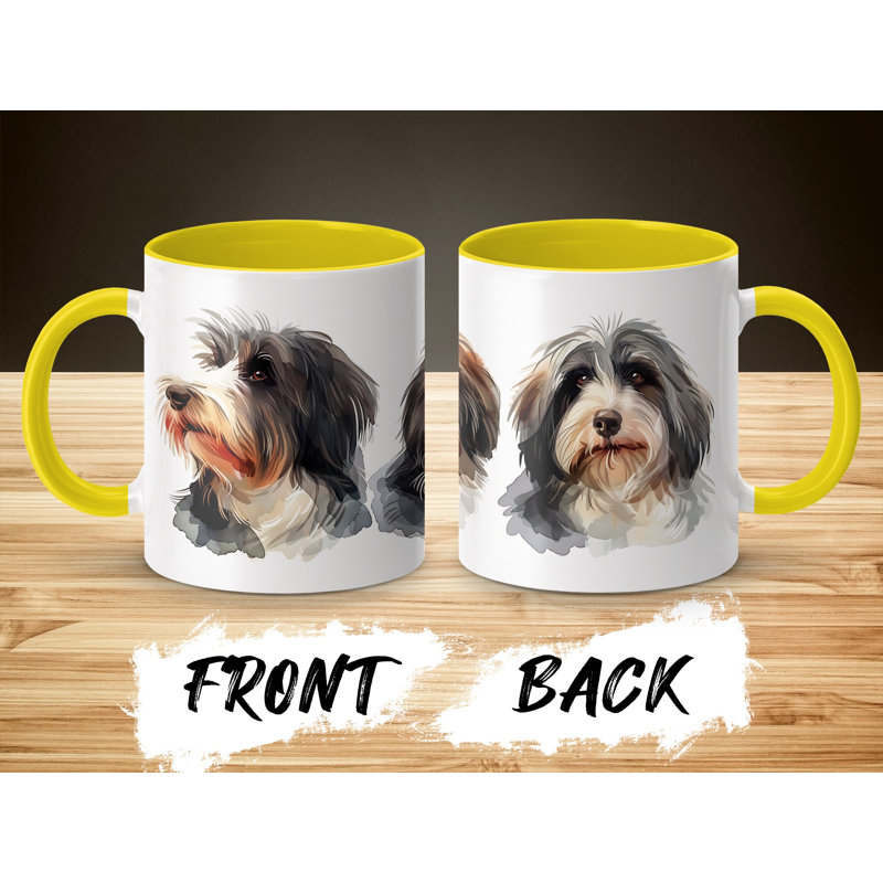 11oz Watercolour Grand Basset Design Coffee Mug, 2