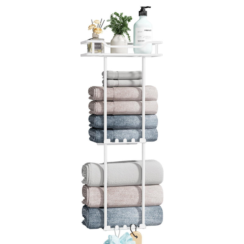 Wall Towel Rack, White