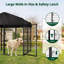 Clôture de cage 71 po / 54 po en métal pour chenil avec toit résistant aux rayons UV-98080744