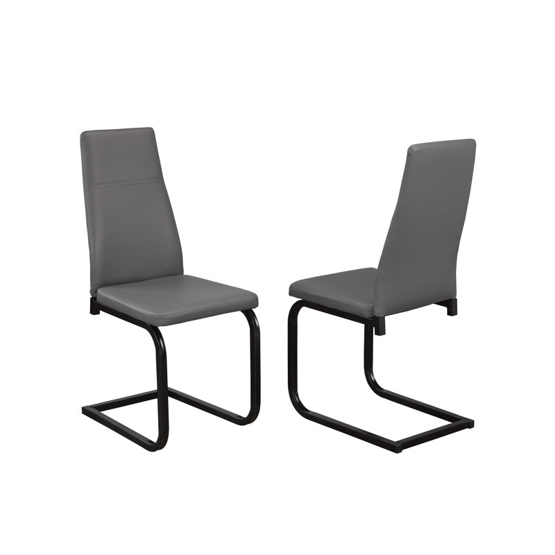 Chaise d'appoint rembourrée Frohne, Noir, Gris