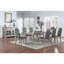 Mobilier de salle à manger formel en bois d'hévéa argenté / fini Finishdesign