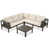 Coussin beige / structure grise est en rupture de stock