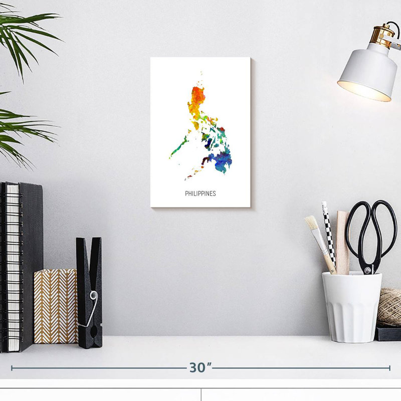 Carte d'aquarelle à Aliaz, Philippines I, H 12 po x l 8 po