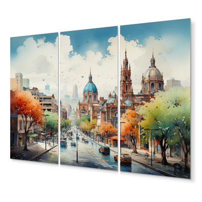 Mexico City Vibrant Vistas I Cities & Countries Wall Decor on Metal