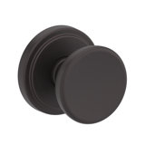 Solvang Half Dummy Knob with Stepped Round Rose in Satin Nickel