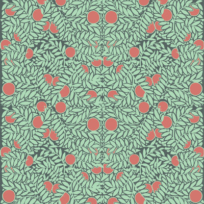 Orange Bush Self-Adhesive Wallpaper